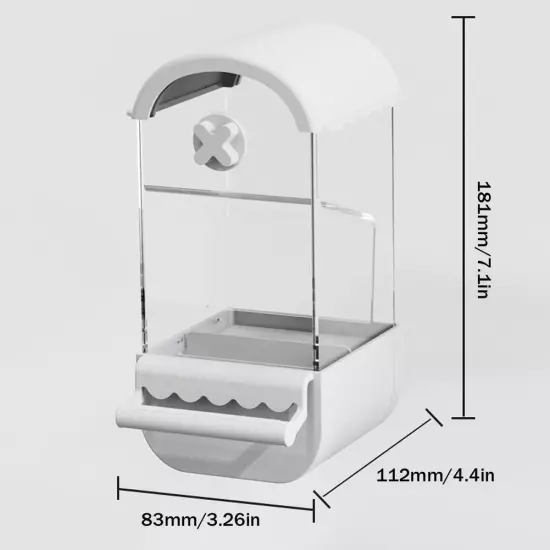 Auto Bird Feeder Cup Bowl Cage Automatic Feeding Canary Parrot Cockatiel O7H2