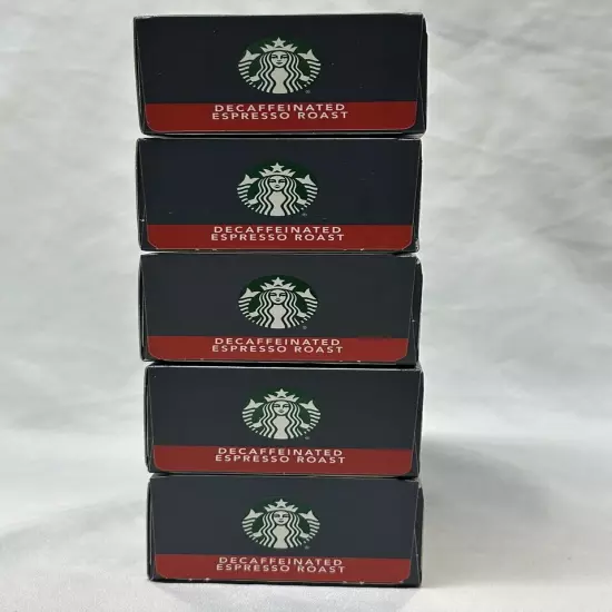 Starbucks Nespresso Decaf Espresso Roast Capsules 5 Boxes 10 Caps ea =50 BB 2025