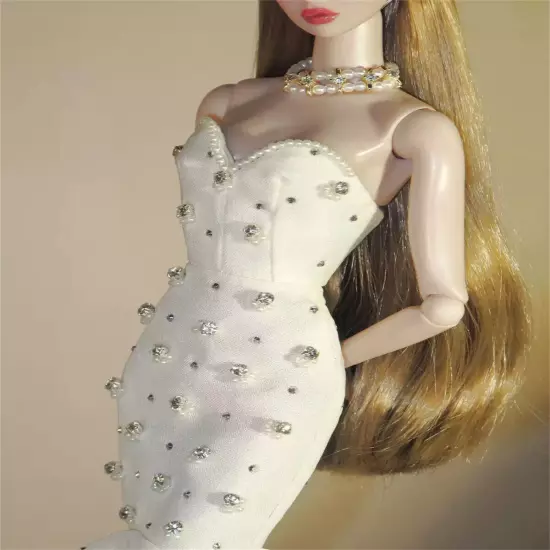 Miniature Doll Dress fit 1/6 Scale Poppy Parker Fashion Royalty FR Doll Clothes