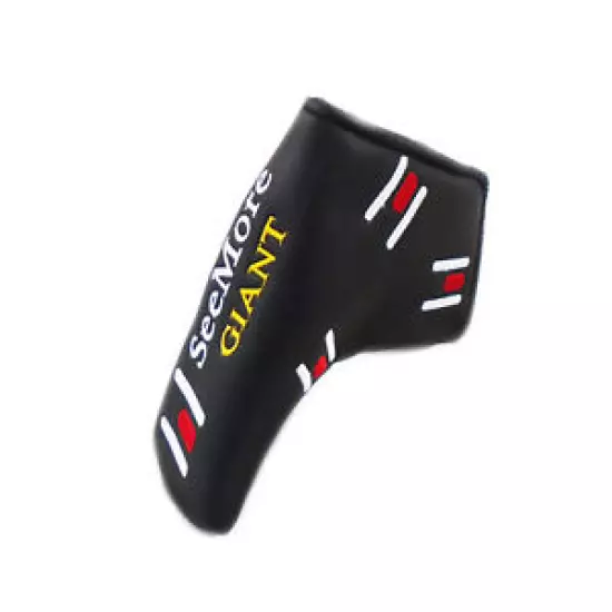 NEW SeeMore Giant Black Magnetic Blade Putter Headcover