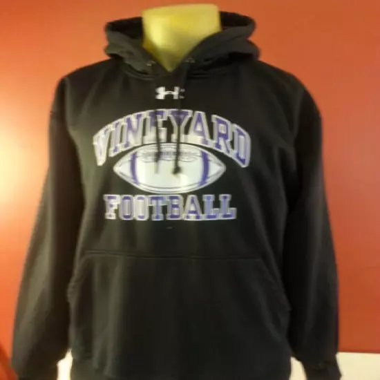  UNDER ARMOUR MENS Polyester Medium black Hooded Sweatshirt Vineyard Football