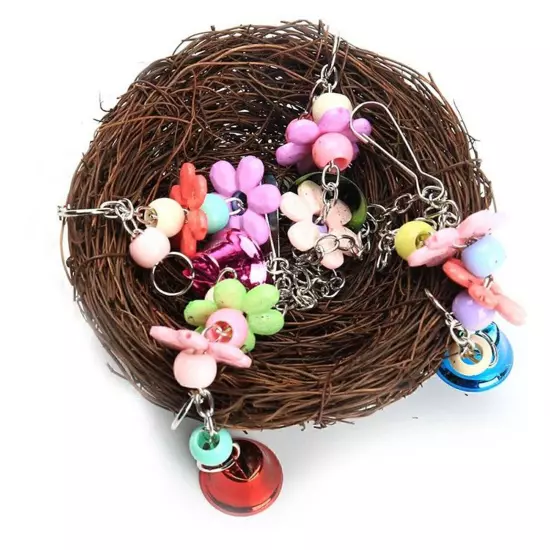 Pet Birds Nest Hammock Swing Toy Cockatiel Parrot Cage Hanging Chew Gift New