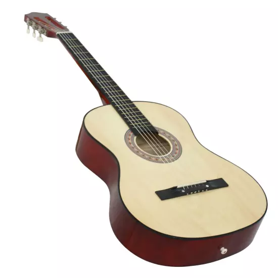 38" Kids Acoustic Guitar Full Size 6-String Guitar for Starter Beginner Natural