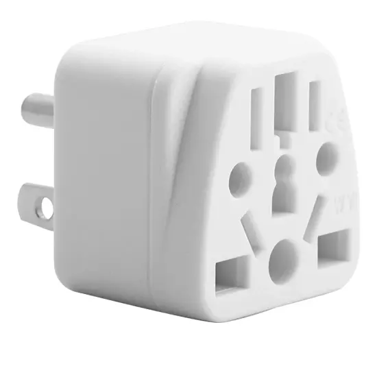 US Travel Plug Adapter EU/UK/AU/In/CN/JP/Asia/Italy/Brazil to USA (Type B)