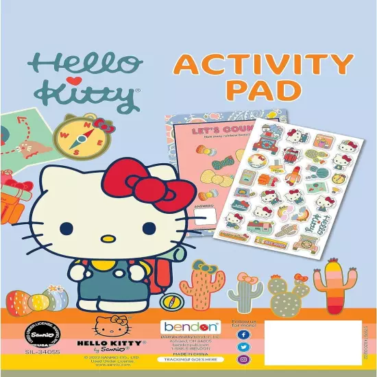 Hello Kitty 32 Page Puffy Sticker Activity Pad, Bendon 57976 Multicolor 