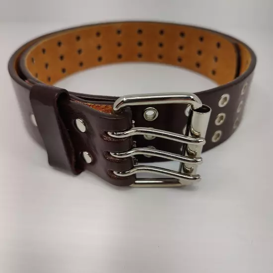 3 Holes 100% Genuine Leather belt 1 5/8" wide no tag 30-32 length