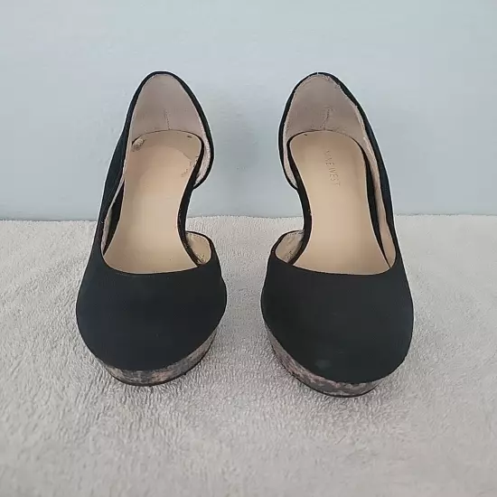 nine west black platform heels 7.5m