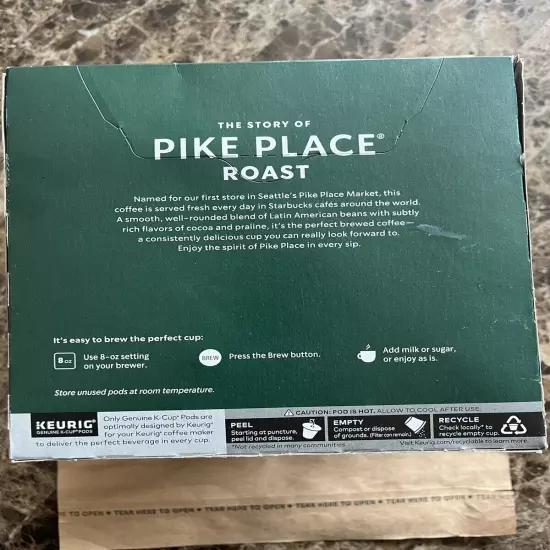 Starbucks Pike Place 32 Pieces Medium Roast Ground Coffee Pods