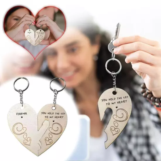 Valentine's Day Birthday Gifts Hold The Key To My Heart Keychain Couple F2Z5