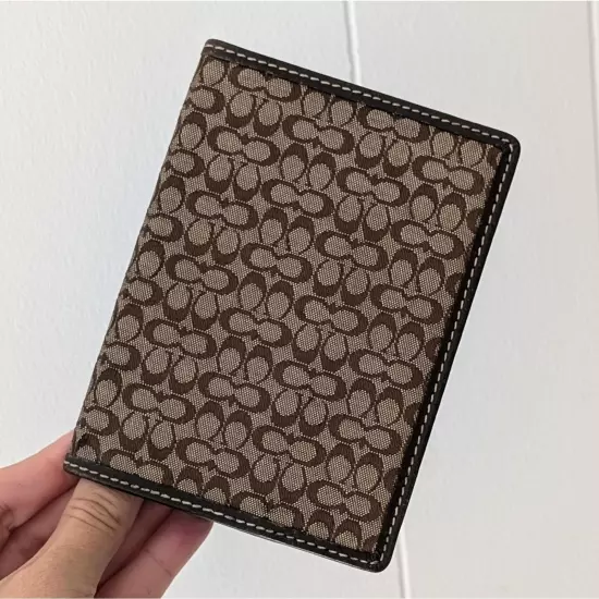 Coach Brown Passport Holder