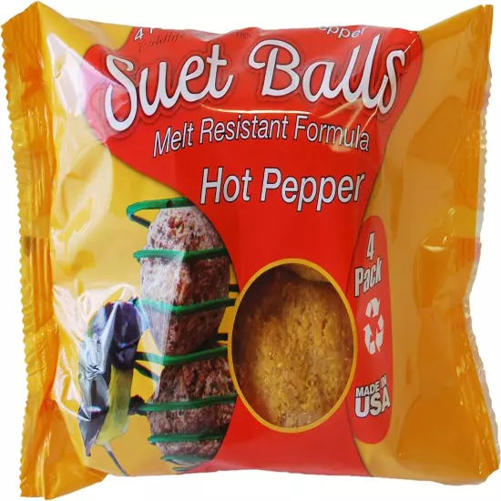 Melt Resistant Suet Balls Variety 16 Pack, 4 Wrapped Packs of 4 Bird Suet Balls