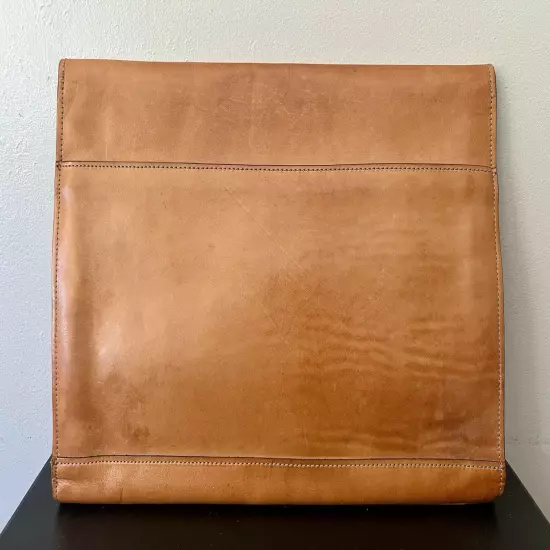 Hartmann Saddle Belting Leather Gusseted Document Holder Portfolio Attache