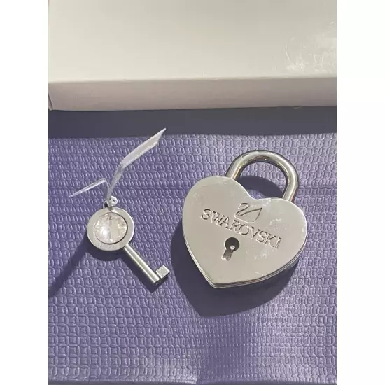 Swarovski Heart Lock with Key new with box