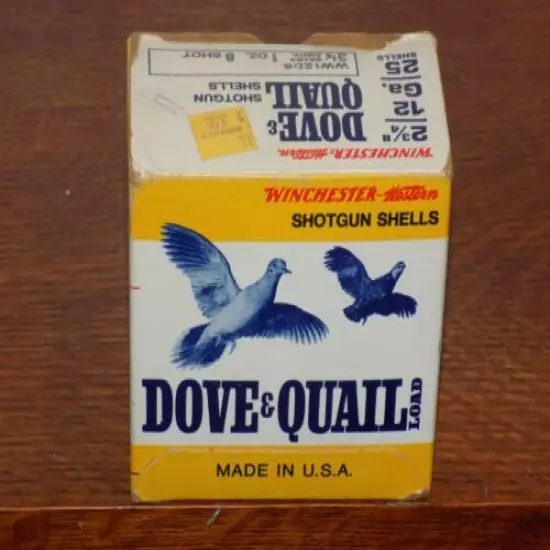 Winchester Western Dove & Quail Shotgun Shell Box Only