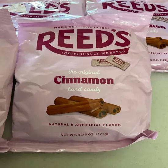 Reed’s Individually Wrapped Cinnamon Candy | Cinnamon Hard Candy 6.25oz Lot of 5