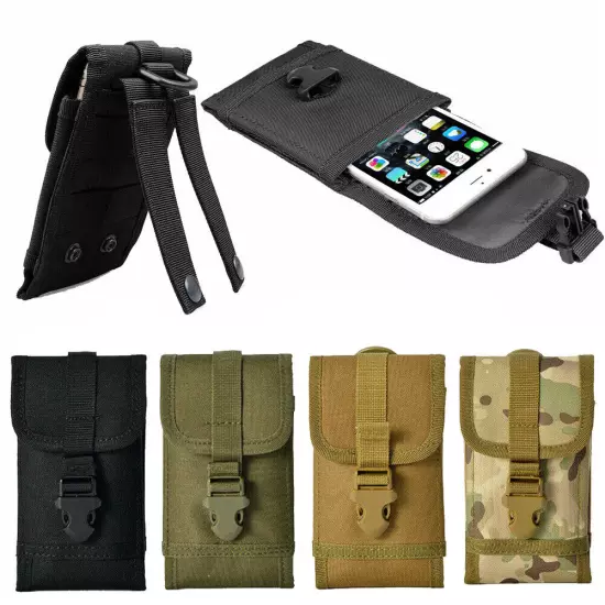 Tactical Military Universal Cell Phone Pack Bag Waist Belt Molle Pouch Holster