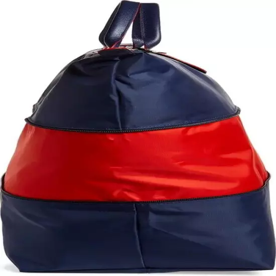 New Longchamp Le Pliage Expandable Large Travel Weekend Tote Bag Navy/Vermilion