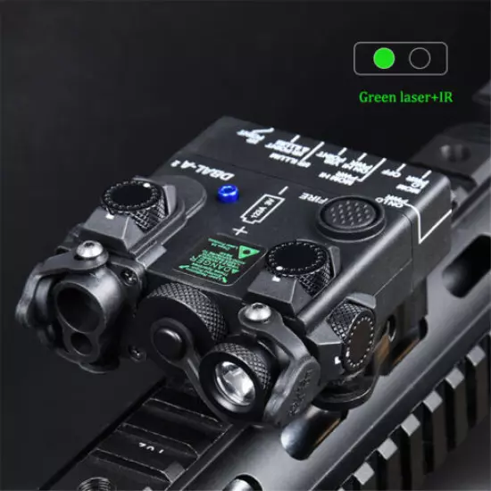 WADSN DBAL-A2 Green IR Aiming Laser with white Hunting Strobe Light Black