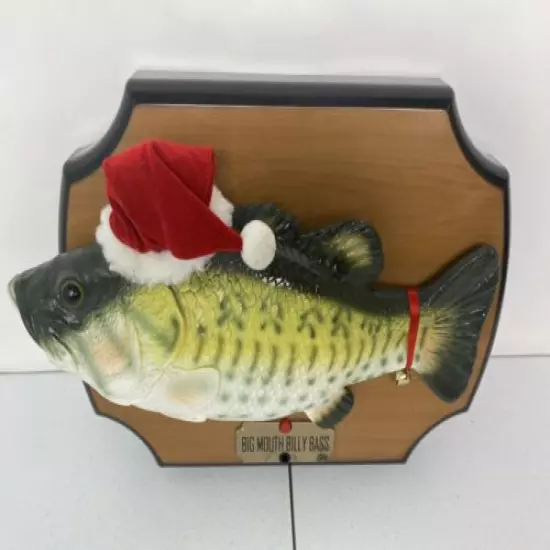 Big Mouth Billy Bass - Christmas Holidays Singing Moving 1999 Gemmy - Works READ