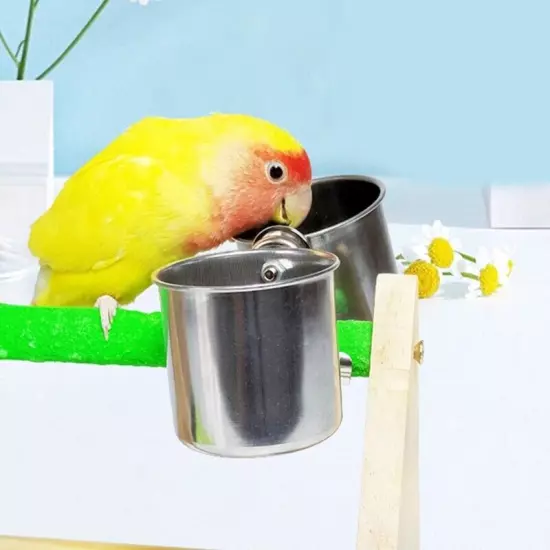 5pieces Bird Cage Water Bowl Cup Dish for Parrot Budgies Parakeets Cup