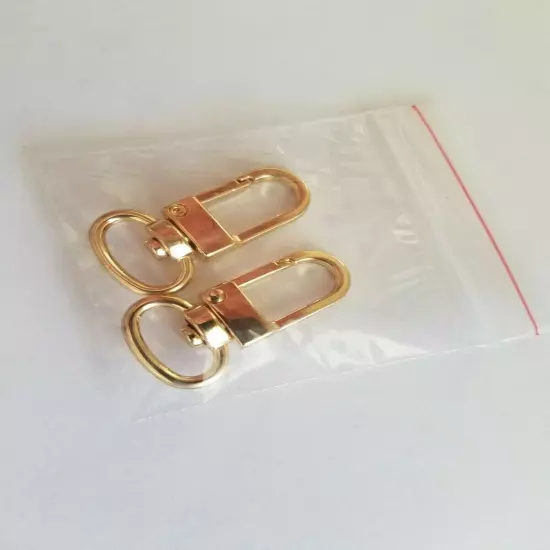 (2) Luggage Tag Swivel Hook for Louis Vuitton ,Bag Charm, Name Tag Clasp LV GOLD