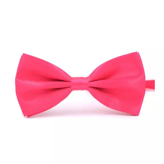 Men Bowtie Classic Wedding Party Bow Tie Solid Color Adjustable Necktie