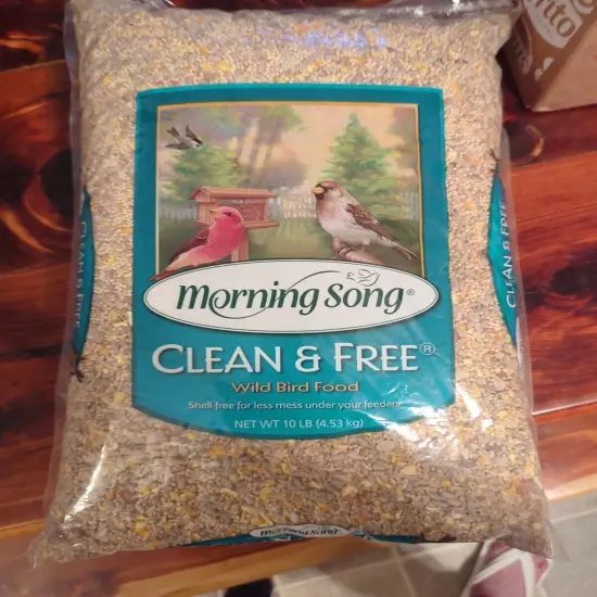 Morning Song Clean & Free Shell Free Wild Bird Food, Premium No Mess. BB 12/25