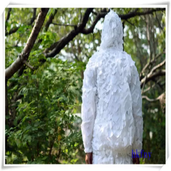 New Winter Snow Camouflage Outdoor Clothes Military Hunting Camo Ghillie Suit