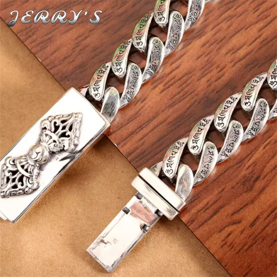 10MM Real 925 Sterling Silver Cuban Link Chain Mens Fashion Hip Hop Bracelet 8.6