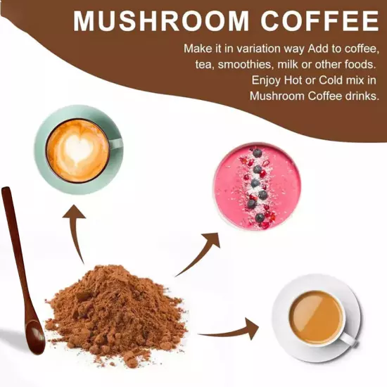 Organic Mushroom Extract 2000mg Coffee,Support Energy And Focus,Balances the gut