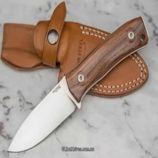 LionSteel M4 Bushcraft Knife M390 Steel Santos Wood Handle Superb Quality, ITALY