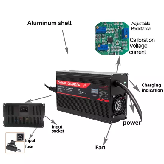 36 Volt 18 Amp Golf Cart Battery Charger with SB50 Plug for EzGo Club Car