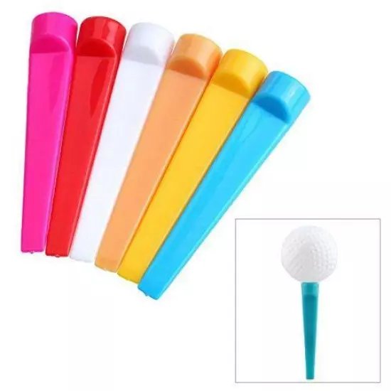 MUXSAM Wedge Golf Tees, Plastic 2-3/4 inch 100 Pack, 70mm Long Flat Tee Golf