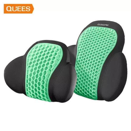 QUEES Joe's Auto Products 24 Years Honeycomb Headrest Lumbar √φ Support C1W9