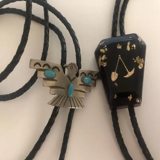 vintage Native American bolo ties lot