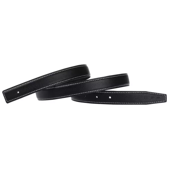 24mm H Belt Full Grain Cow Leather Replacement Belt Without Buckle