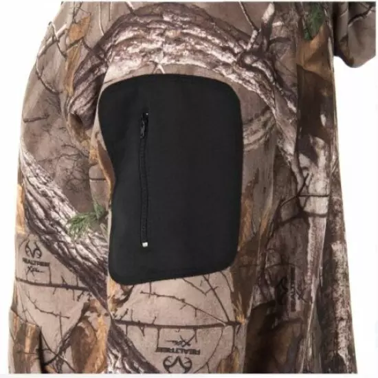 MED Realtree Xtra Men's Performance Tech Fleece Hoodie Camo Order Control Scent