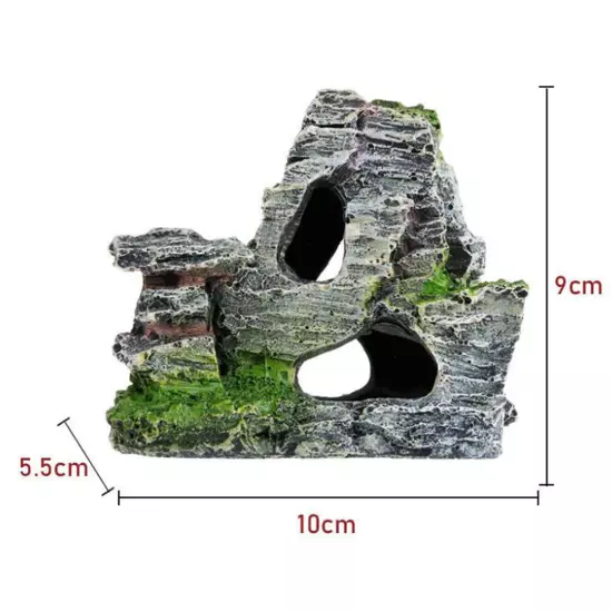 Aquarium Decoration Fish Tank Ornament Rockery Hiding Cave Landscape Underwater