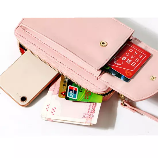 Cellphone Shoulder Bag Women PU Crossbody Bag Handbag Card Holder Bag