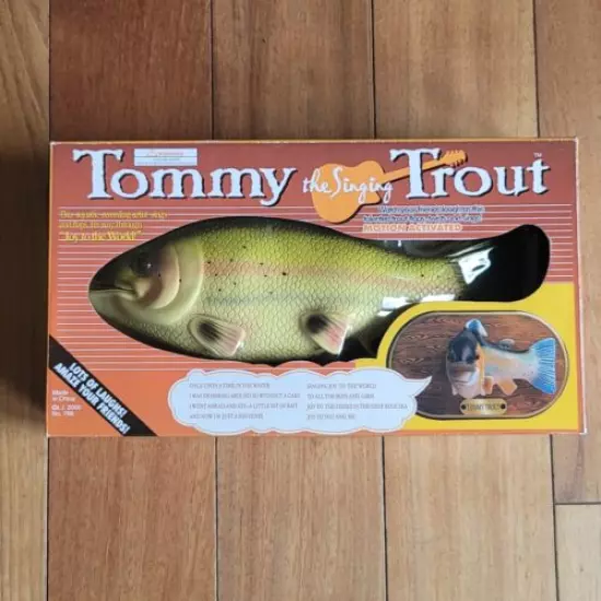 Vintage Tommy Trout The Singing Motion Activated Fish NIOB Tested For Buyer! 