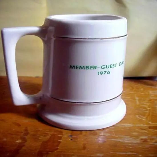 LINWOOD C.C. Member Guest Day GOLF TROPHY Griffith Pottery MUG 1976