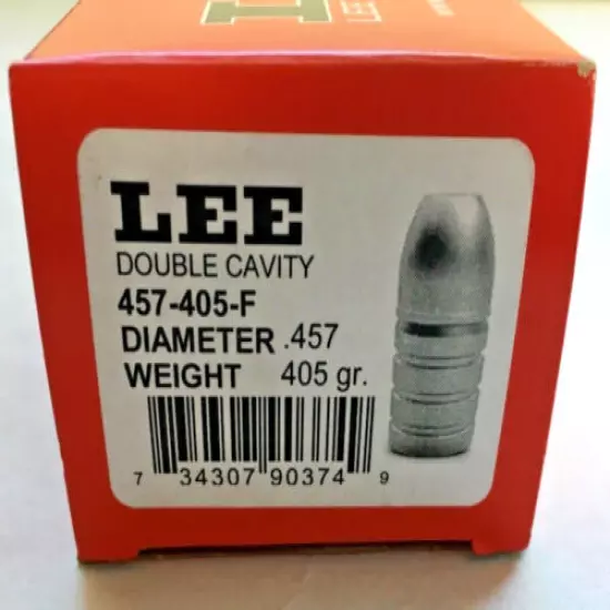 LEE 90374 457-405-F 2-CAVITY BULLET MOLD .457 DIAMETER 405 GRAIN 45-70 CALIBER