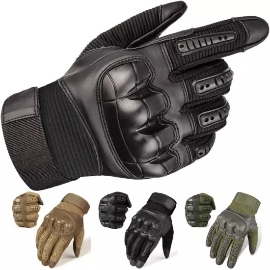 Tactical Full Finger Gloves Army Police Military Shooting Paintball Combat Work