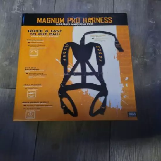 Muddy Magnum Pro Safety Harness Padded Adjustable Tree Stand with Lineman's Belt