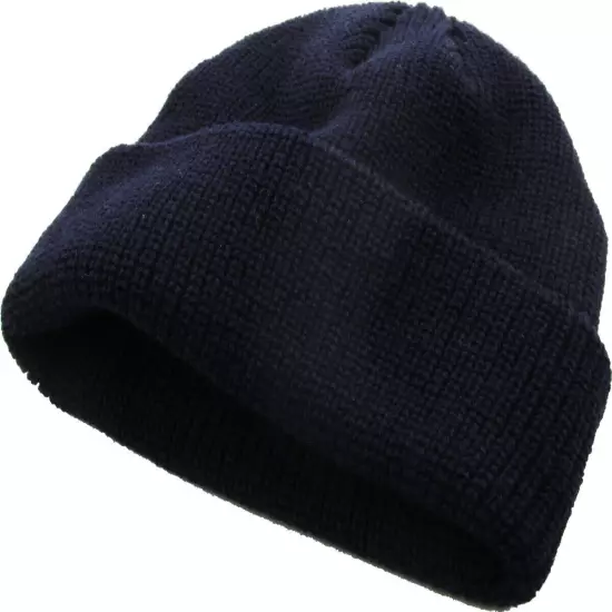 Warm Winter Knit Cuff Beanie Cap Fisherman Watch Cap Daily Ski Hat Skully