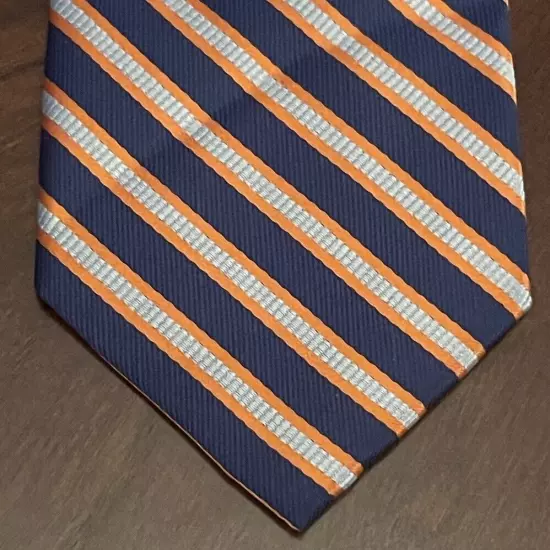 U.S Polo Assn. Blue Orange Hand Made 100% Polyester Men’s Neck Tie Made In China