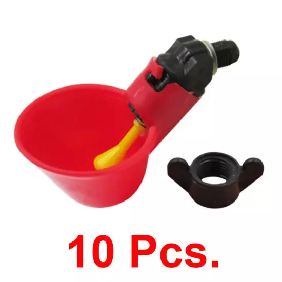 Automatic Water Drinking Cups - Water Feeder for Poultry and Pigeons (10 pcs.)