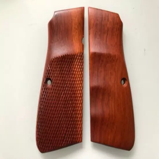 New Hardwood Grip For Browning Hi Power Handmade checkered&Finger wood grip