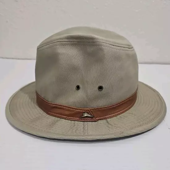 Tommy Bahama Beige Fedora Hat Men's One Size Fits Most 100% Cotton New