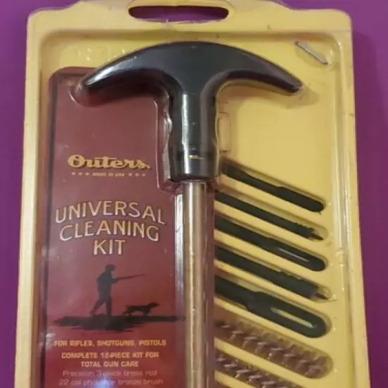 NEW OUTERS UNIVERSAL CLEANING KIT FOR RIFLES SHOTGUNS PISTOLS COMPLETE 12 PIECE 